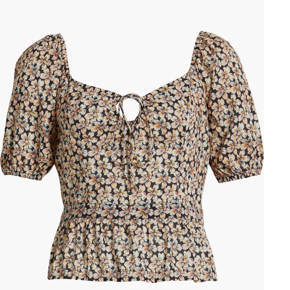 Floral Puff Sleeve Top